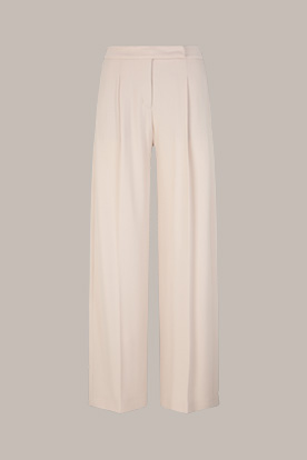 Wolljersey-Marlene-Hose in Hellbeige