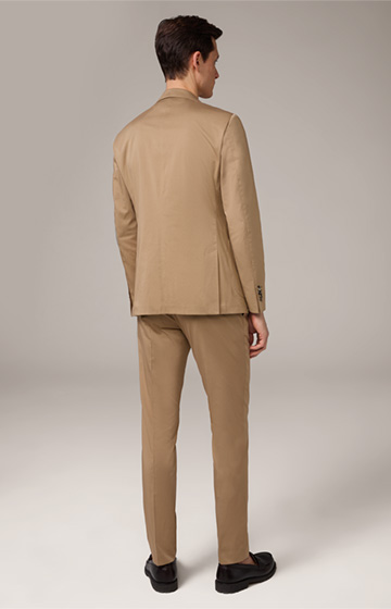 Cotton Blend Seo-Bene Suit in Camel Brown