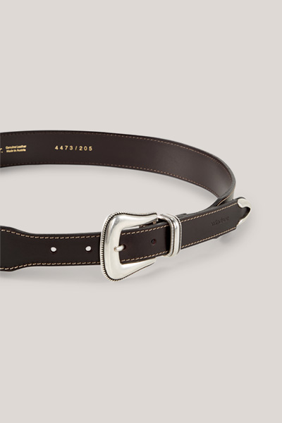 Ledergürtel in Dunkelbraun