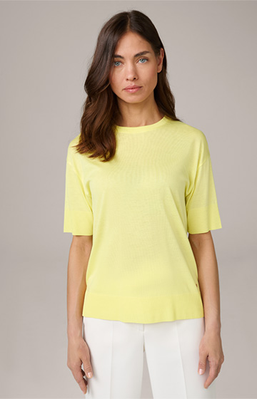T-shirt en Tencel et coton, en jaune