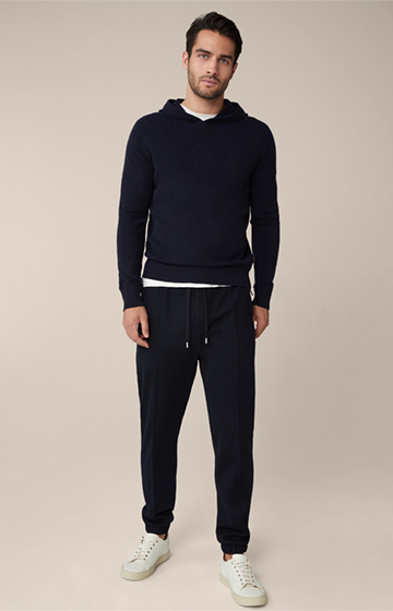 Cashmere-Kapuzen-Pullover Cashmono in Navy