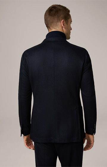 Salino Modular Cashmere Double-breasted Jacket in Wool White
