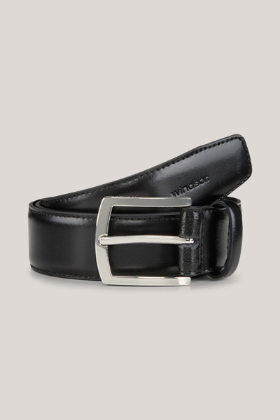 Black leather belt