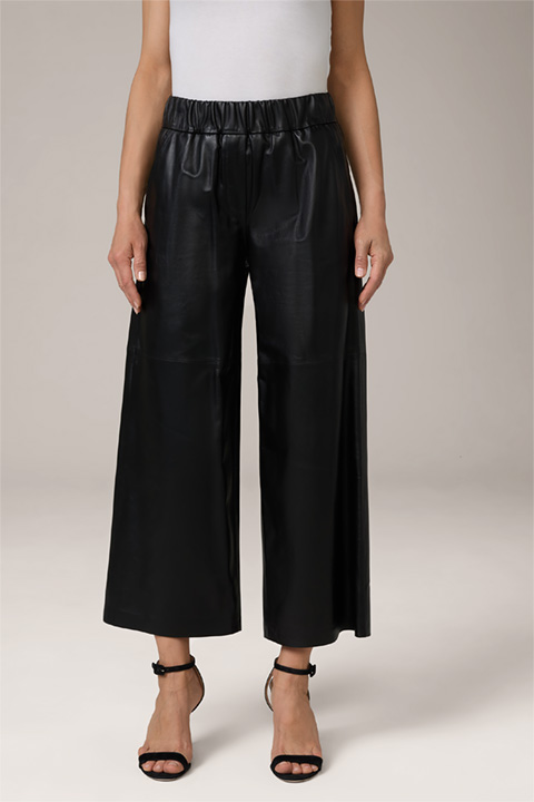 Lammnappa-Leder-Culotte in Schwarz