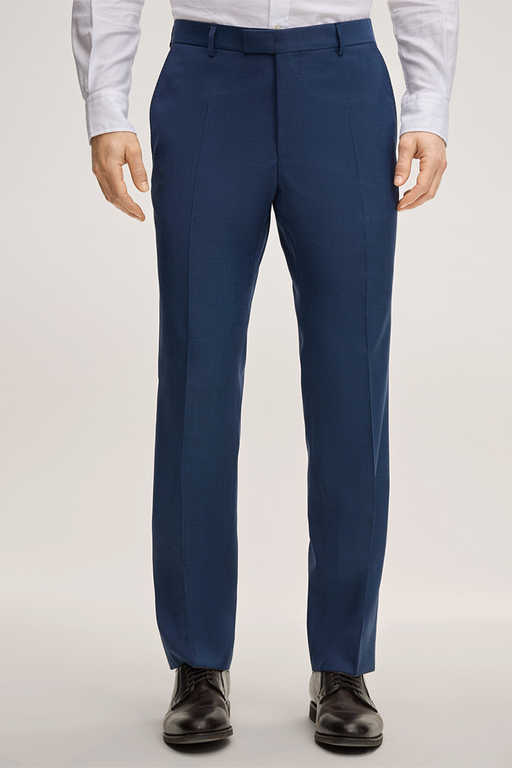 Führt zu Produktdetailseite „Schurwoll-Anzug Sera Sole in Blau meliert"