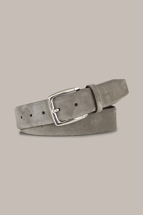 Suede Belt in Grey-Green