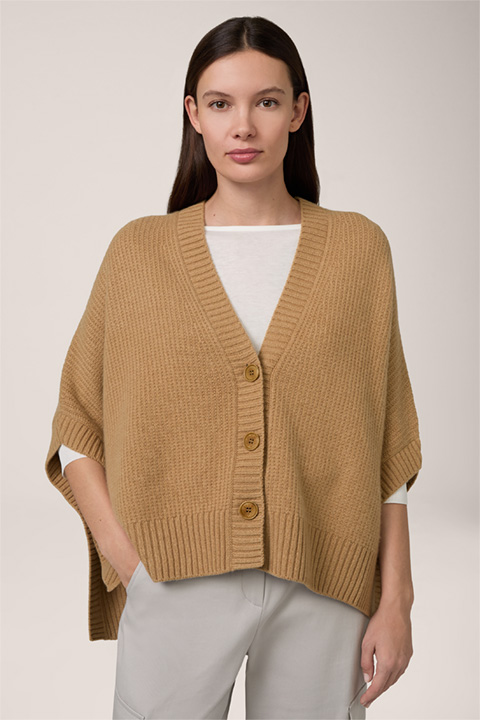 Cashmere Cape in Caramel