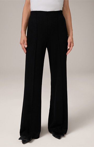 Pantalon Marlène en laine jersey noir