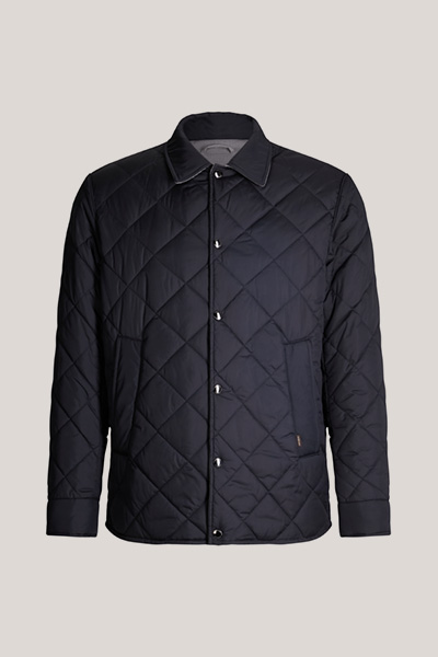 Steppjacke Orazio mit Hemdkragen in Navy