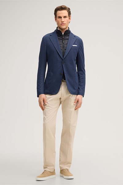 Veste de costume Triest avec empiècement, en bleu à motif