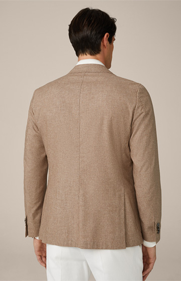 Camicia Silk Cashmere Jacket in Mottled Brown