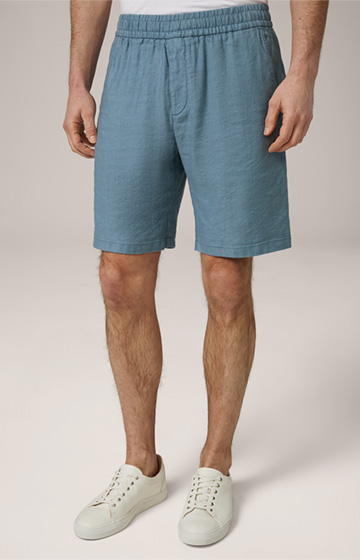 Scurtino Linen Blend Shorts in Blue