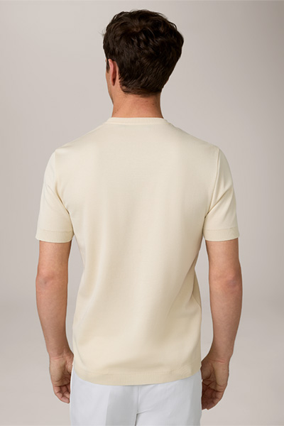 Floro Cotton T-Shirt in Ecru