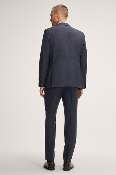 Schurwoll-Anzug Sera-Sole in Navy meliert