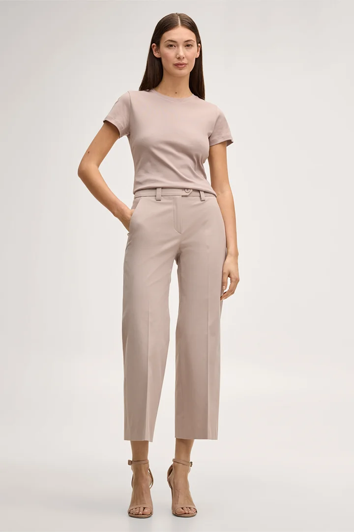 Führt zu Produktdetailseite „Baumwoll-Interlock T-Shirt in Taupe"