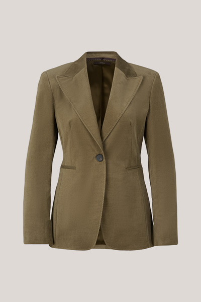 Needlecord Blazer in Olive