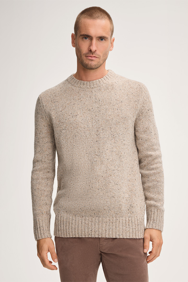 Führt zu Produktdetailseite „Wollmix-Strick-Pullover Barino in Beige"