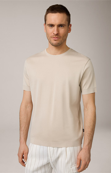 T-shirt en coton Floro, en beige