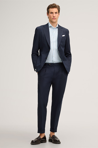 Baumwollmix-Baukasten-Sakko Giorno in Navy