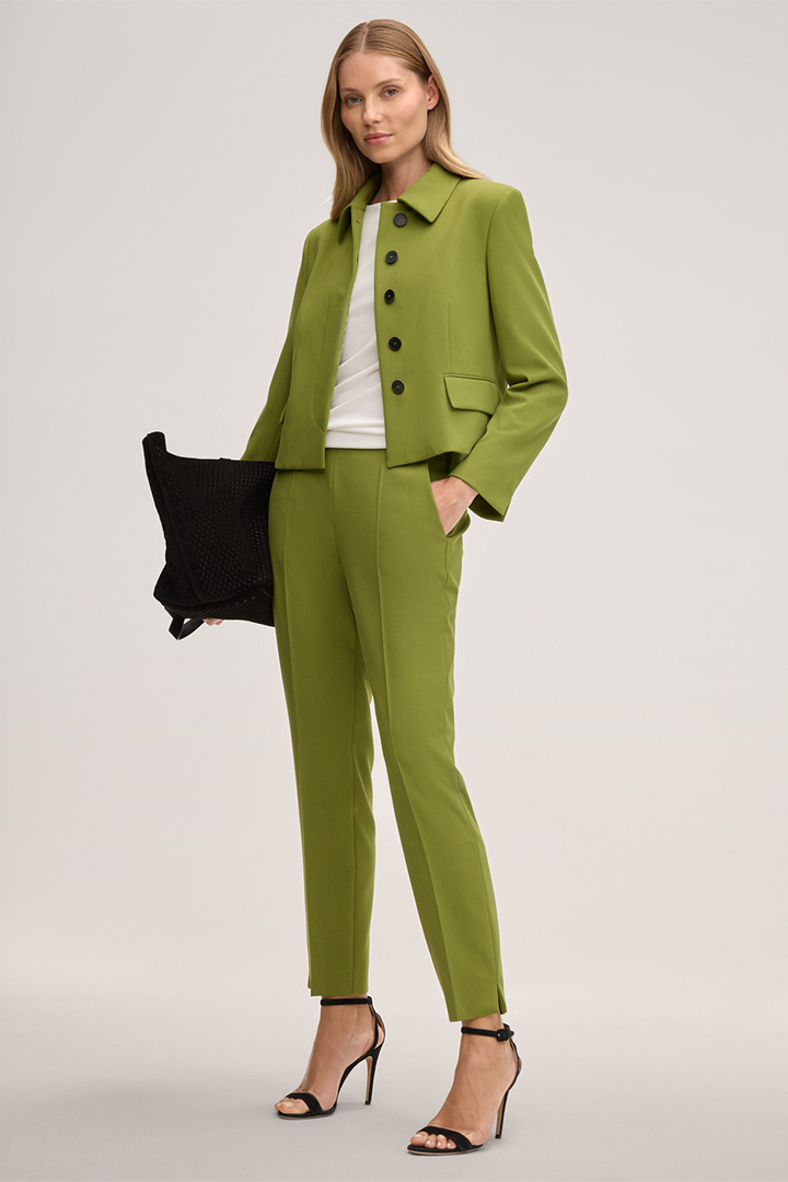 Leads to product detail page "Crêpe Blazer Jacket in Green"