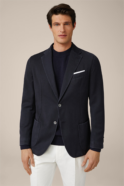 Manolo Frosted Wool Jacket in Navy