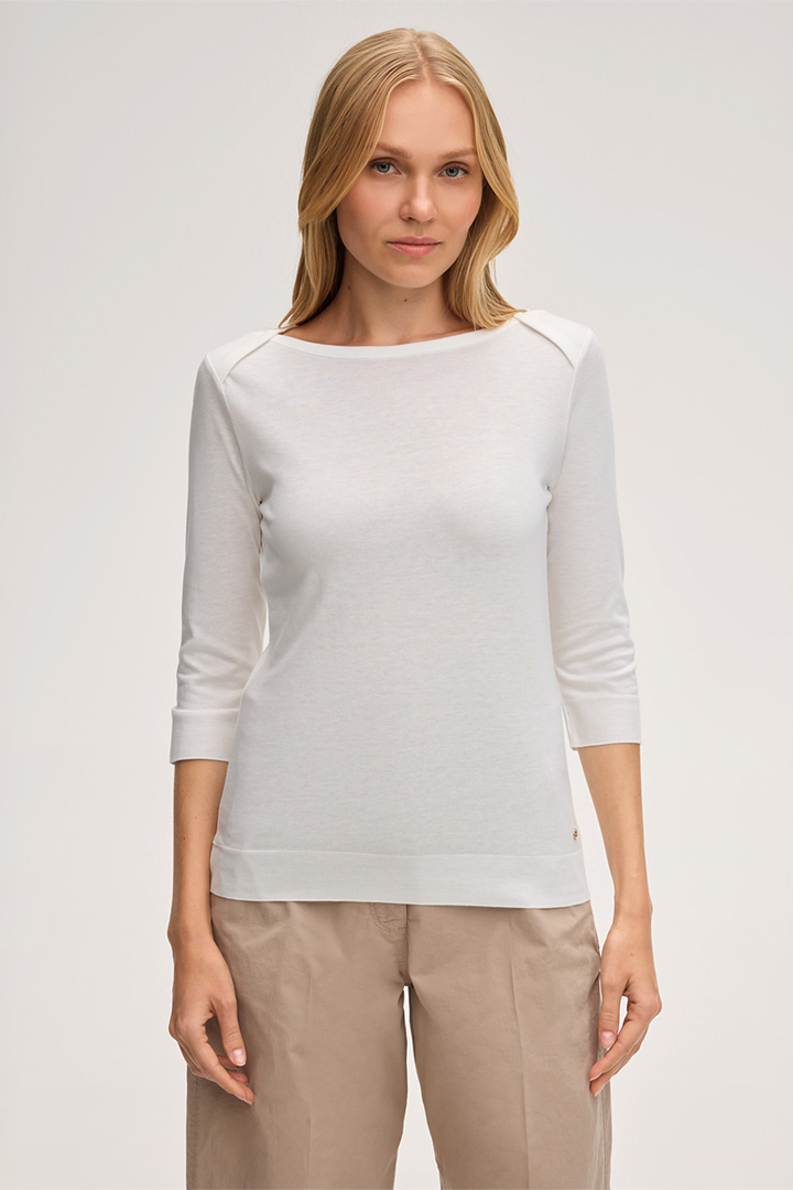 Führt zu Produktdetailseite „Lyocell-Baumwoll-Shirt in Ecru"