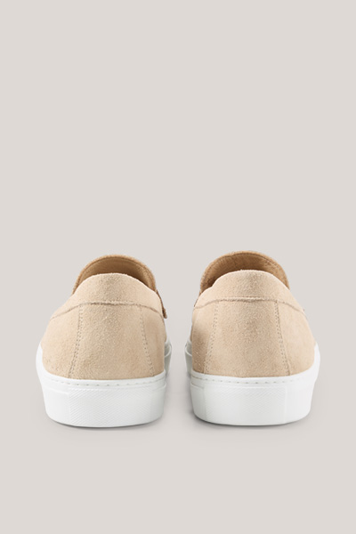 Loafer aus Veloursleder in Beige by Ludwig Reiter