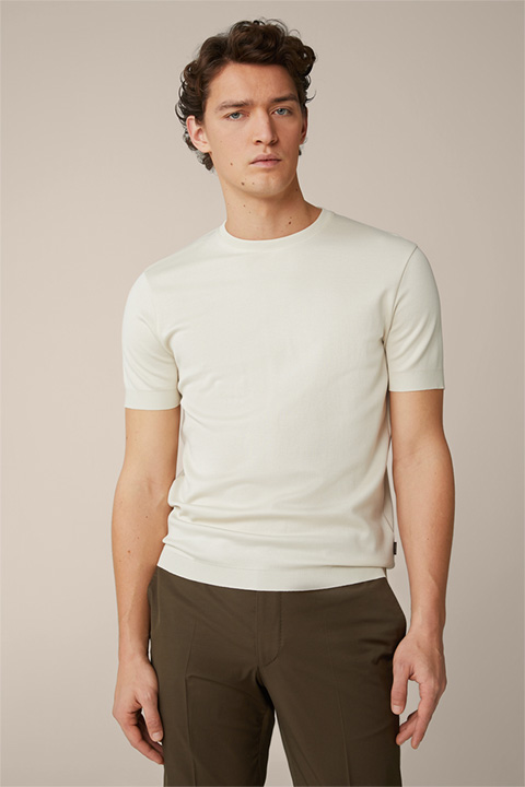 Baumwoll-T-Shirt Floro in Ecru