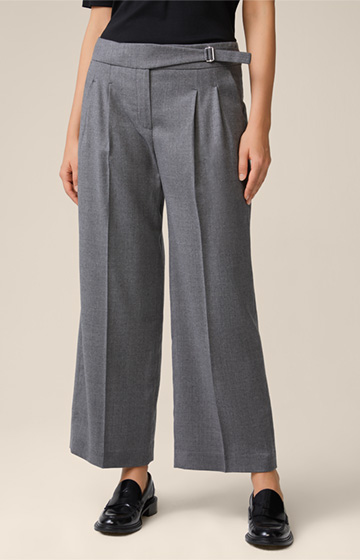 Flannel Culottes in Mottled Grey