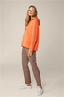 Tencel and Cotton Blend Hoodie in Orange