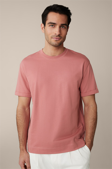 Leichtes Sweat-T-Shirt Sevo aus Baumwolle in Rot