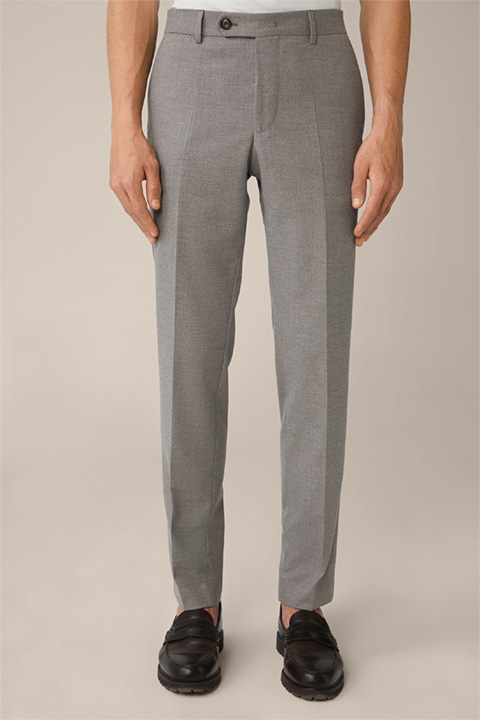 Pantalon modulable en flanelle de laine stretch Santios, en gris