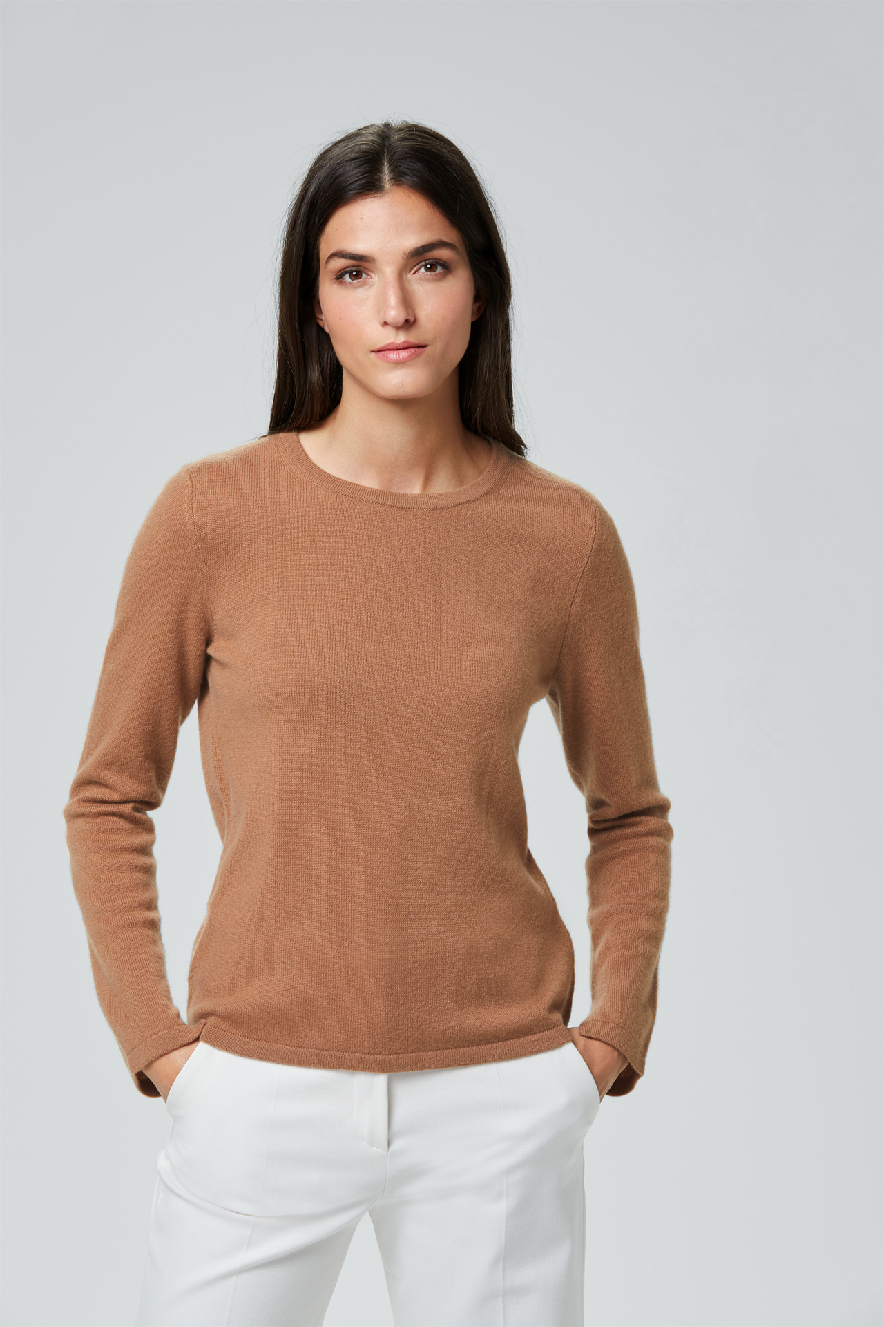 pullover damen cognac braun