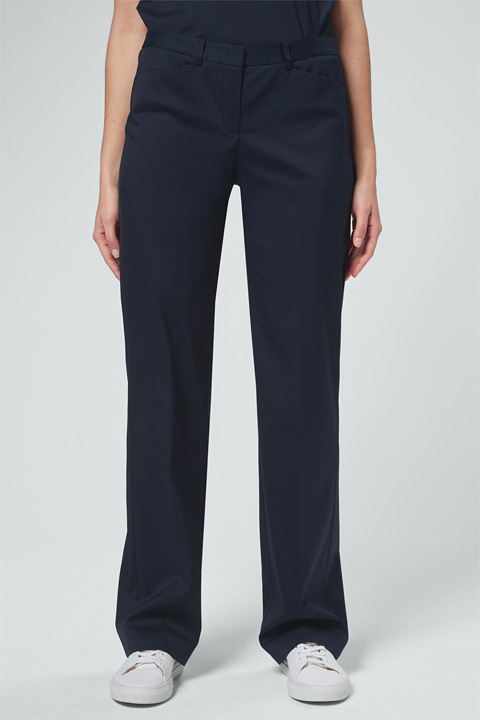 Baumwollstretch-Marlene-Hose in Navy