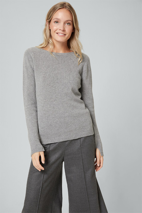 Cashmere-Pullover in Grau