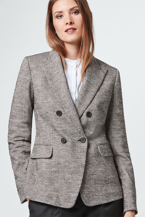 Glencheck-Blazer in Graphit