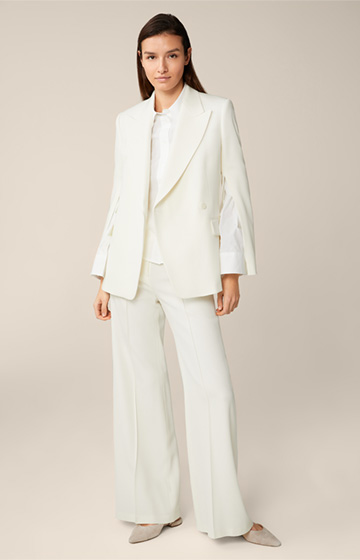 Luxury Wool Blazer in Off-white
