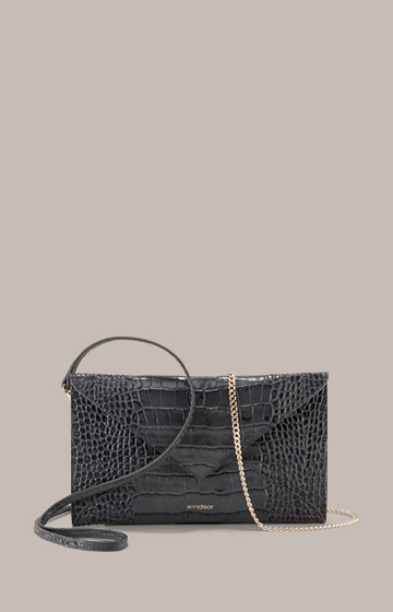 Nappa Leather Envelope Bag in Anthracite