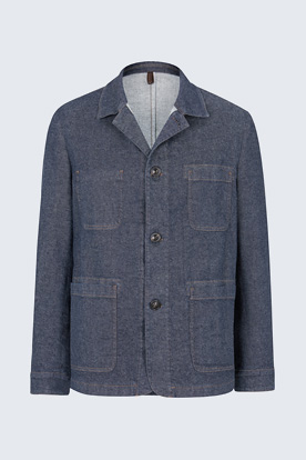 Work-Wear-Jacket Ariano in Denim Blau
