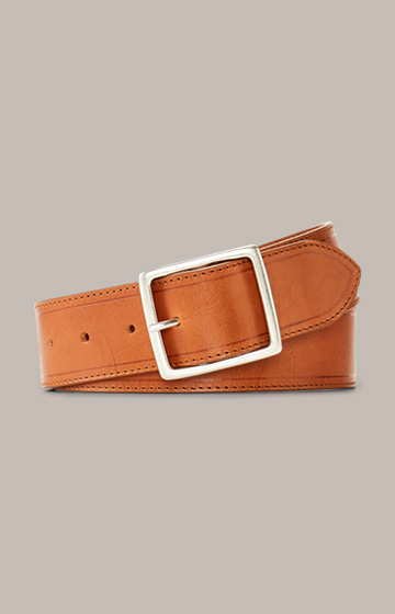 Nappa Leather Belt in Cognac
