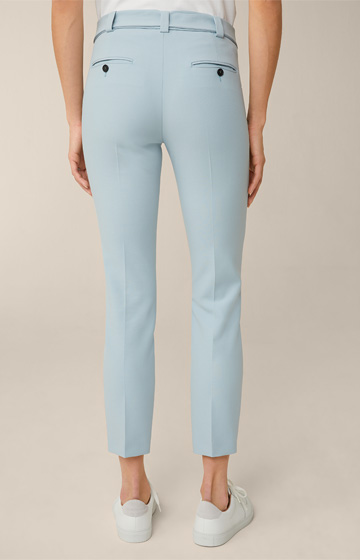 Crêpe Trousers with Viscose in Light Blue
