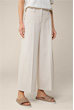 Cropped Gabardine Palazzo Trousers in Light Beige