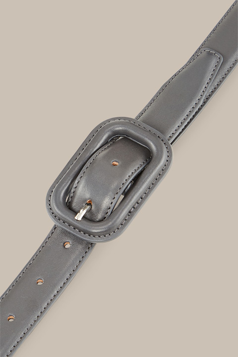 Nappa Leather Belt in Grey