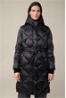 Quilted Down Parka with Belt and Hood in Black