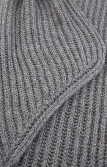 Virgin Wool Cashmere Scarf in Grey