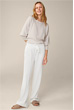 Tencel and Cotton Blend Jogger-style Marlene Trousers in White