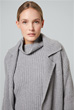 Smart Luxury langer Cashmere-Cardigan in Grau