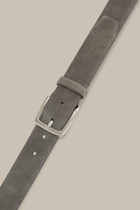 Suede Belt in Grey-Green