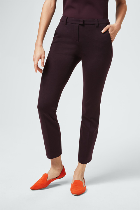 Jersey-Hose in Bordeaux