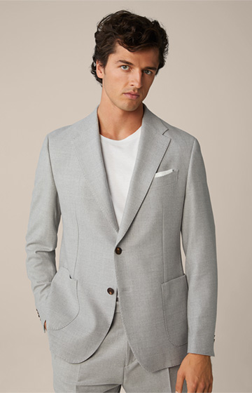 Jersey Flannel Seo Modular Jacket in Grey